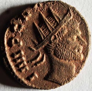 Römische Münze, Nominal Antoninian, Prägeherr Claudius II. Gothicus, Prägeort Rom, Original