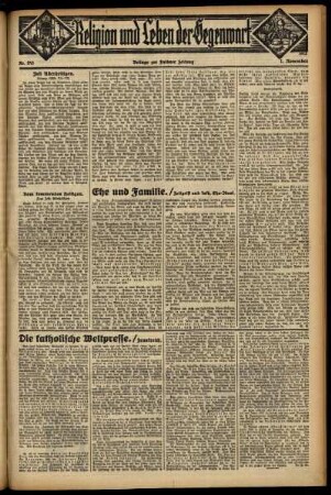 Zweite Ausgabe vom Sonntag, den 01. November 1931.