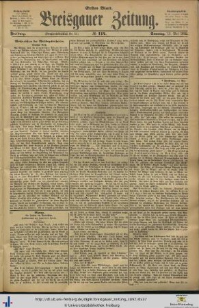15.05.1892 (Erstes Blatt)