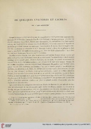 De quelques cylindres et cachets de l’Asie- Mineure