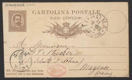 Brief an B. Schott's Söhne : 11.12.1883