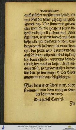 Das sechst Capitel