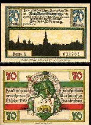 Insterburg, Notgeldserie, 70 Pfennig