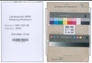 Entnazifizierung Ernst Schmitter , geb. 27.01.1893 (Drogist)