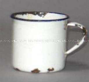 Kaffeetasse, weiß emailliert