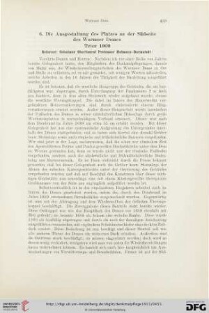 6. Die Ausgestaltung des Platzes an der Südseite des Wormser Domes