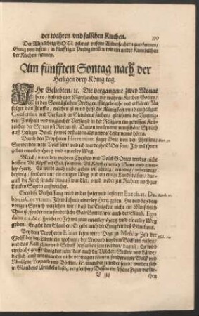 Am fünfften Sontag nach der Heiligen drey König tag.
