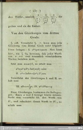 Von den Gleichungen vom dritten Grade
