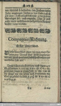 Compagnie Rechnung
