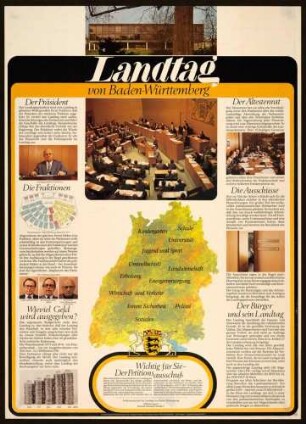 "Landtag von Baden-Württemberg" Hrsg.: Landtag von Baden-Württemberg, Referat Öffentlichkeitsarbeit, Stuttgart