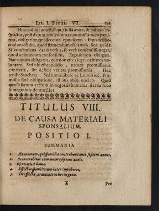 Titulus VIII. De Causa Materiali Sponsalium