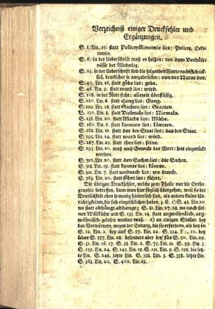 Verzeichniß einiger Druckfehler und Ergänzungen.