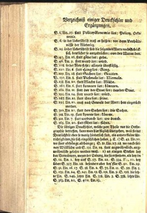 Verzeichniß einiger Druckfehler und Ergänzungen.