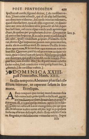 Dominica XXIII. post Pentecostes.
