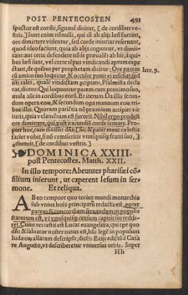 Dominica XXIII. post Pentecostes.