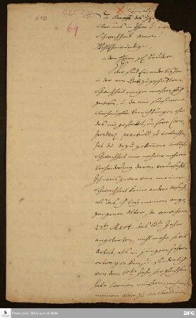 Brief von August Hermann Francke an Heinrich Rincke.