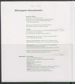 Bildungsplan Sekundarstufe I