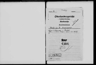 Mickel, Ernst Dr.; Amtsgerichtsdirektor; geb. 23.10.1882 in Darmstadt