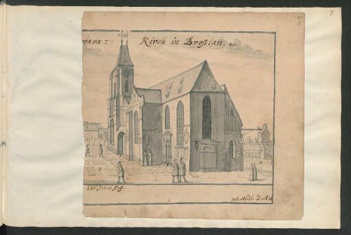 Zeichnung: Breslau, Barbara-Kirche