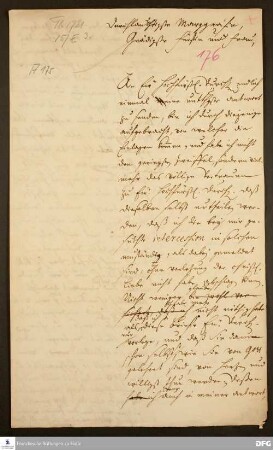 Brief von August Hermann Francke an Sophie Christiane von Brandenburg-Bayreuth.