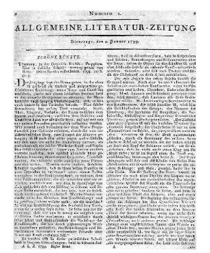 Propyläen. Bd. 1, St. 1. Eine periodische Schrift. Hrsg. v. J. W. v. Goethe. Tübingen: Cotta 1798