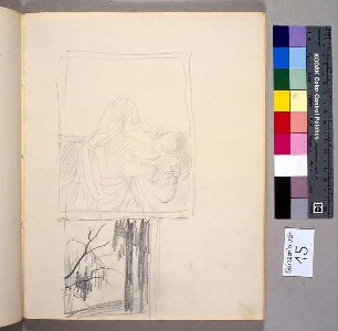 Irmengard Bahle mit Kind und Landschaft