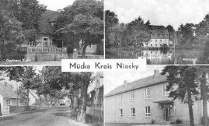 Mücka. Ortsansichten, Ansichtskarte