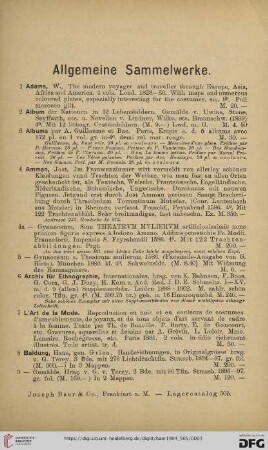 Allgemeine Sammelwerke (Nr.1-106)