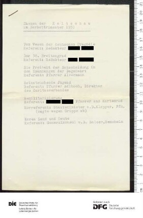 Beilage zum Programm 3. Trimester 1950
