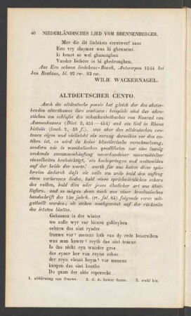 Altdeutscher Cento.