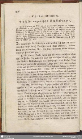 Erste Unterabtheilung. Einfache organische Verbindungen