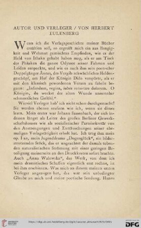 Autor und Verleger