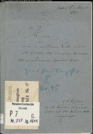 Zivilstandsregister der Munizipalität Lotte (Geburten 1811, Oktober bis Dezember). (Gemeinde: Lotte, Kreis Tecklenburg)
