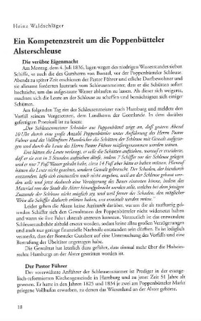 Ein Kompetenzstreit um die Poppenbütteler Alsterschleuse
