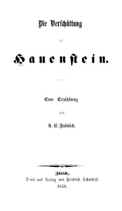 Die Verschüttung im Hauenstein