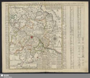 Accurate Geographische Delineation Der Dioeces Und Des Ammtes Dresden, mit allen ihren und denen angraentzenden Staedten, Flecken und Dorffschafften …