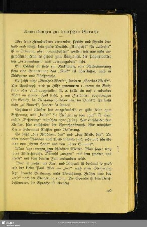 Anmerkungen zur deutschen Sprache