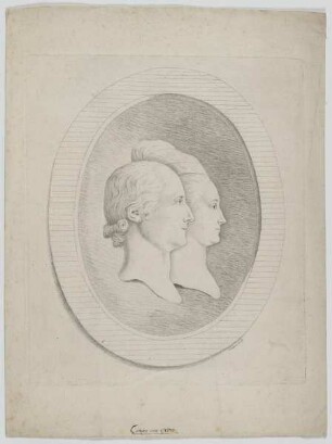 Doppelbildnis des Joachim Heinrich Campe und der Maria Dorothea Campe