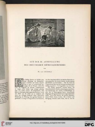 Aus der III. Ausstellung des deutschen Künstlerbundes