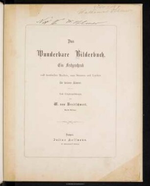 Das wunderbare Bilderbuch : ein Festgeschenk voll komischer Sachen, zum Staunen und Lachen für heitere Kinder