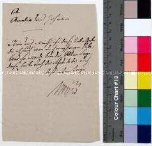 Dankesbrief von Hermann von Boyen an seine Töchter Amalie Friederike und Johanna