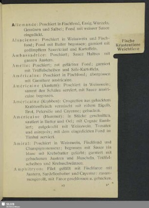 Fische, Krustentiere, Weichtiere