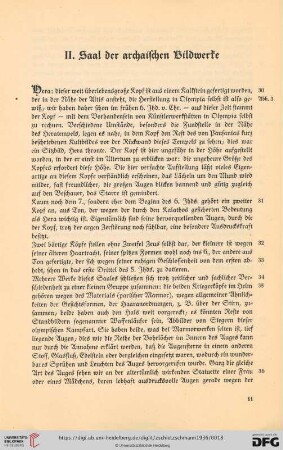 II. Saal der archaischen Bildwerke