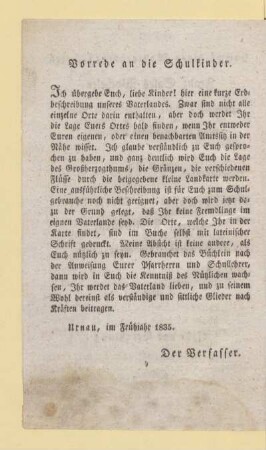 Vorrede an die Schulkinder