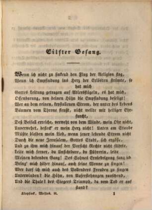 Klopstocks sämmtliche Werke, 2. Der Messias ; 2