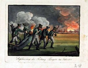Beschuss der Festung Torgau im Jahr 1813