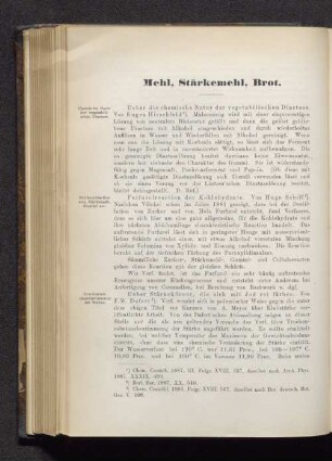 Mehl, Stärkemehl, Brot