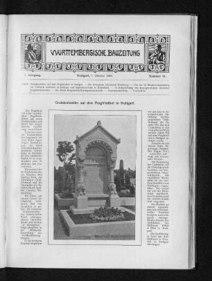 Grabdenkmäler auf dem Pragfriedhof Stuttgart
