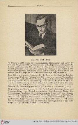 18: Josef Alfs (1910 - 1943)