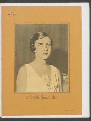 Suplemento de "Anales" : [Fotografía de] Sta. Martha Blanco Shaw